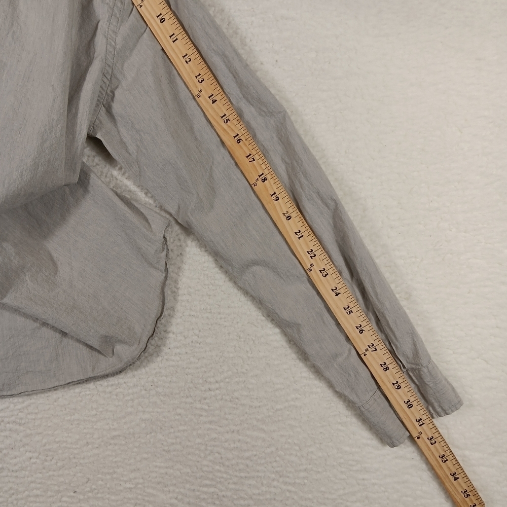 J Crew Shirt Mens Large Gray Chambray Long Sleeve Button Down Office Preppy - Picture 11 of 12